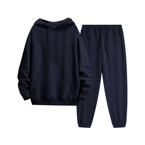 Chándal de Alta Calidad para Hombre, de Algodón y Felpa, Talla Grande, para Uso en Exteriores, Sudadera con Hombros Caídos y Pantalones Deportivos Holgados - Product Image 3