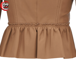 Chaqueta Corta de Cuero Crudo Acolchada, Impermeable y Transpirable para Mujer, Hecha a Medida, para Invierno, Gran Venta - Product Image 6