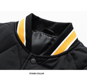 Alta calidad OEM frío invierno Varsity chaquetas personalizadas mujeres al aire libre abrigo grueso Letterman moda bordado Varsity chaqueta hombres - Product Image 4