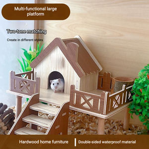 <span class=keywords><strong>Casa</strong></span> <span class=keywords><strong>para</strong></span> Hámster <span class=keywords><strong>de</strong></span> Madera Maciza Ecológica y Popular con Ensamblaje DIY - Product Image 2