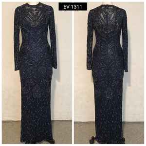 Robes de soirée noires longue robe de bal robe de soirée à paillettes robe de perles dorées personnalisée robe scintillante pour femmes - Product Image 4