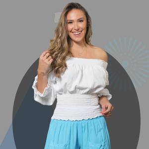 Áo sơ mi nữ hiện đại, kiểu dáng thanh lịch, họa tiết trơn màu trắng be, thiết kế bất đối xứng, có khóa kéo, kiểu áo kiểu và áo blouse. - Product Image 4