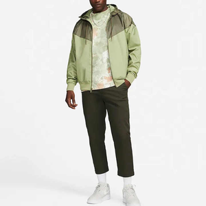 2025 mode haute qualité personnalisé hommes Polyester coupe-vent veste Vintage imperméable décontracté sport à capuche - Product Image 6