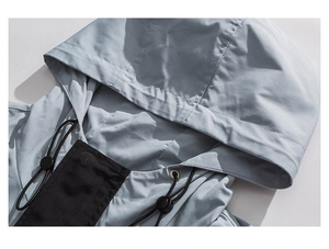 Blouson aviateur patchwork unisexe en gros | Coupe-vent de style coréen printemps 2025 | Manteau de mode formel jeunesse imprimé dessin animé devant - Product Image 6