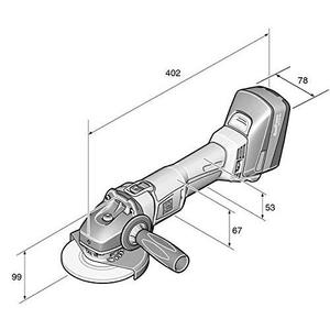 Amoladora Inalámbrica de 18V y 125 mm - Solo Cuerpo con Batería como Fuente de Alimentación - Product Image 4