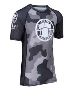 OEM BJJ Rashguard Hommes Compression Top À Manches Longues MMA No-Gi Training Wear Jiu Jitsu Rash Guard Fabriqué Au Pakistan - Product Image 1