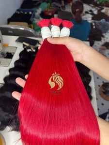 Haute qualité 100% Extensions de cheveux humains os droit en vrac couleur rouge indien vietnamien cheveux brut indien cheveux modèle HD TOP QUALITY - Product Image 4