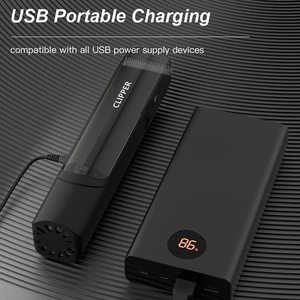 Kit de tondeuses à cheveux sans fil professionnelles pour hommes, tondeuse à barbe puissante avec aspiration des cheveux, alimentation par batterie américaine - Product Image 3