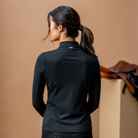 Ropa ecuestre de nailon de alta calidad, Jodhpurs para mujer, excelente rodilla, pantalones de montar de silicona, mallas de compresión, camiseta para el sol