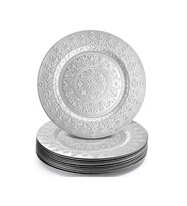 Unique designer metal charger <b>plate</b> for elegant table setup home dining parties special events - Product Image 3