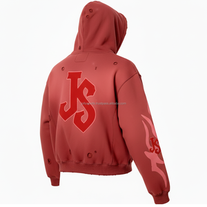 Sudadera con capucha de invierno con cremallera 450 GSM lana pesada cálida mezcla de algodón suave logotipo personalizado bordado Diseño estampado sudaderas básicas para mujer - Product Image 5