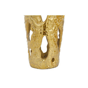 Vase à fleurs moderne en aluminium poli doré avec un design élégant, parfait pour la table de mariage et la décoration intérieure élégante - Product Image 4