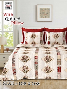 Urbania Ensemble de couettes en coton super luxe 2 taies d'oreiller matelassées Impression traditionnelle de Jaipur Doux Lavable Écologique Toutes saisons - Product Image 3