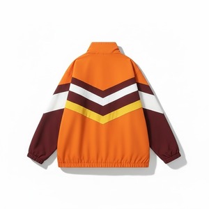 Veste matelassée imperméable à capuche à blocs de couleur à séchage rapide en gros, tendance, col montant, style streetwear - Product Image 2