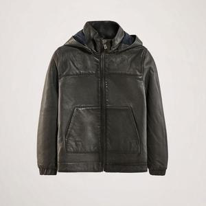 Hooded Leather Outerwear Soft Feel Comfortable Design Custom Logo Option for Street Fashion Travel Daily Wear and Casual Looks - Product Image 1