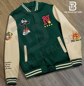 OEM Manufacturer's Custom Chenille Embroidery Men's Baseball Jacket with Lettering Made in USA - Product Image 6