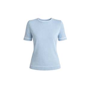 Biye Detay Blusa de Punto con Cuello Redondo - Azul - Azul - Product Image 3