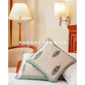 Funda de cojín de algodón decorativa de algodón Natural 100%, funda de almohada de sofá con estampado de bloque de mano, funda rústica Bohemia - Product Image 2