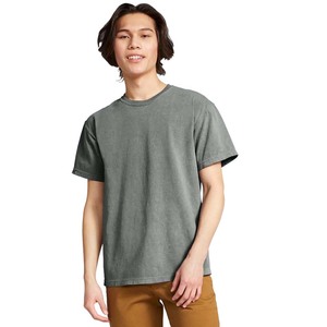 T-shirt blanc teint en coton filé à l'anneau 100% - Product Image 3