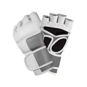 Wears World Customizable Professional Mexican Kick Boxing Gloves White/Black/Red Leather 8oz Adjustable Wrist <b>Strap</b> Lightweight - Product Image 1