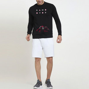 Sweat-shirt à capuche uni sans cordon de serrage avec logo personnalisé pour hommes Sweat-shirt en coton de haute qualité - Product Image 3