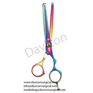 กรรไกรซอยผมสแตนเลสคุณภาพสูงระดับมืออาชีพ สีรุ้ง อุปกรณ์เสริมสวย โดย DAVICON ENTERPRISES - Product Image 2