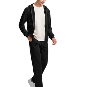 Chándal de entrenamiento de colores personalizado ligero de dos piezas de calidad superior para hombre, traje de jogging de algodón 100% transpirable para conjuntos - Product Image 3