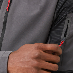 Chaqueta impermeable para correr al aire libre de poliéster 100% personalizada para hombre cortavientos cremallera transpirable con capucha lluvia de talla grande - Product Image 5