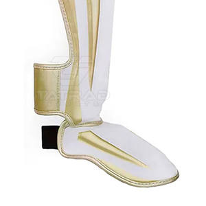 Espinilleras de Cuero Personalizadas para Boxeo y Muay Thai con Protección Profesional, Ajuste Universal de Alta Calidad, Logotipo Personalizado, Venta al Por Mayor - Product Image 6