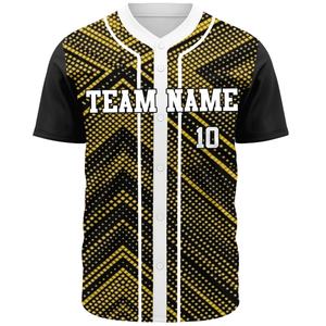 Camiseta de Béisbol para Jóvenes y Adultos, con Botones, Diseño Gráfico Sublimado, Nombre y Número del Equipo Personalizados, Tela de Malla, Uniforme de Softbol, Bordado - Product Image 1
