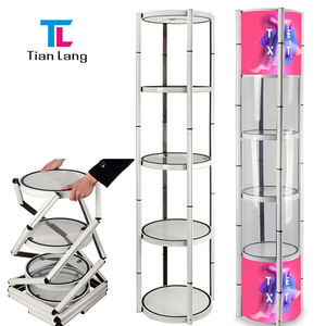 20x20 Hitro Montaža Razcepni Aluminijev VRtilni Tornjek Osvetljena Plošča Za Izložbo Ponovno Uporabljiva Prenosna Roll Displays - Product Image 3