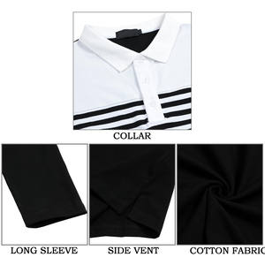 Camisetas Polo de golf de manga corta con diseño personalizado de su propia marca, camisetas polo de hombre a rayas personalizadas, camiseta polo deportiva de gran tamaño - Product Image 5