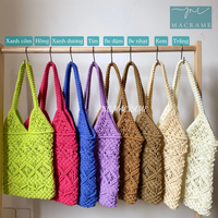 Hot Summer Beach Sac à main Paille Macramé Corde de coton Tissé Accessoire de décoration intérieure
