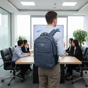 Sac à dos pour ordinateur portable étanche de 15.6 pouces avec fermeture à glissière Design unisexe Logo personnalisé Capacité de 36-59L - Product Image 1