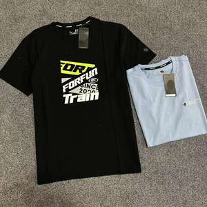 T-shirts décontractés pour hommes en coton de qualité supérieure 100%, manches courtes, coupe régulière, respirants, col écologique, tricotés - Product Image 5