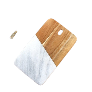 Blocs à découper en bois de manguier d'acacia et de marbre blanc de conception différente planche à découper en bois et marbre antique d'exportateur en gros - Product Image 3