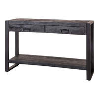 Mangohouten Britt 120 cm Meuble TV Table d'appoint noire