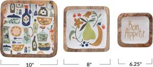 Bandeja de Servir de Madera Hecha a Mano, Diseño Tradicional, Bandeja Decorativa Ligera para el Hogar, Restaurante, Bodas, Fiestas, Cocina - Product Image 4