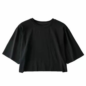 เสื้อครอปท็อปผู้หญิงสำหรับฤดูร้อนปี 2025 ผ้าถักคุณภาพสูง น้ำหนักเบา ระบายอากาศได้ดี เป็นมิตรกับสิ่งแวดล้อม ป้องกันรอยยับ แห้งเร็ว - Product Image 2