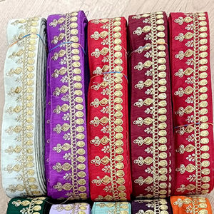 ลูกไม้ปักลายดอกไม้สีดำหรูหราที่มีรายละเอียดที่ซับซ้อนเหมาะสำหรับการสร้างชุดเจ้าสาวที่มีความซับซ้อนสวมใส่ตอนเย็น - Product Image 1