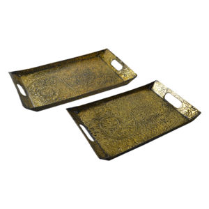 Bandeja de Servicio y Platos Metálicos de Diferentes Formas con Logotipo Personalizado para Restaurante, Hogar, Hotel, Decoración de Bodas y Fiestas - Product Image 1