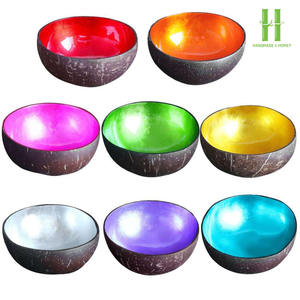 MEILLEUR VENDEUR! 100% bols en bambou poli naturel et cuillères en bois faits à la main Style bohème bol à salade écologique Vietnam - Product Image 3