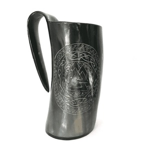 Venta al por mayor personalizable natural cuerno de búfalo ágata estilo Animal hueso vidrio beber taza acabado a mano vikingo beber pulido - Product Image 1
