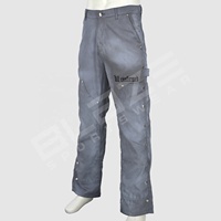 Jeans droits vintage de haute qualité pour hommes, baggy à coupe ample personnalisé avec logo, tissu adoucissant en détresse, rue principale