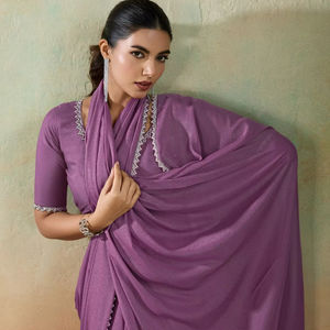 Diseñador impresionante tradicional pakistaní boda étnica elegante Sari hermosa seda suave Georgette alta calidad fiesta desgaste Saree - Product Image 1