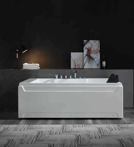 Baignoire AUTHENTIQUE à vente rapide avec robinet et lumières LED EMPV-72JT367LED - Product Image 1