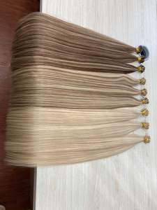 Cabello humano vietnamita de color ondulado profundo Itip Super doble cabello de lujo un donante - Product Image 5