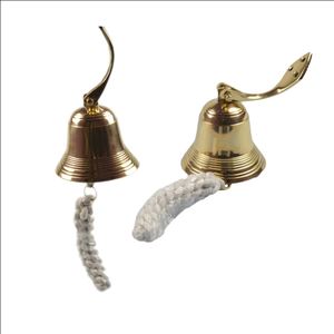 Campanas de mano de latón dorado, diseño de rueda de barco, regalos de Navidad, campana de Metal para comedor, escuela, oficina, mesa, suministros a granel - Product Image 5