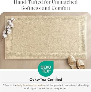 Tapis de salle de bain extra doux et absorbants en chenille, tapis de bain de luxe, adaptés aux animaux domestiques, résistants aux taches, avec dos antidérapant en caoutchouc, pour la maison et l'hôtel - Product Image 4