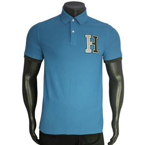 100% coton à manches courtes anti-rides T-shirts pour hommes Polo - Product Image 4